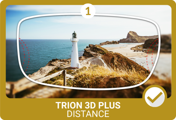 Progressive Lens Trion 3D Plus distance comparison