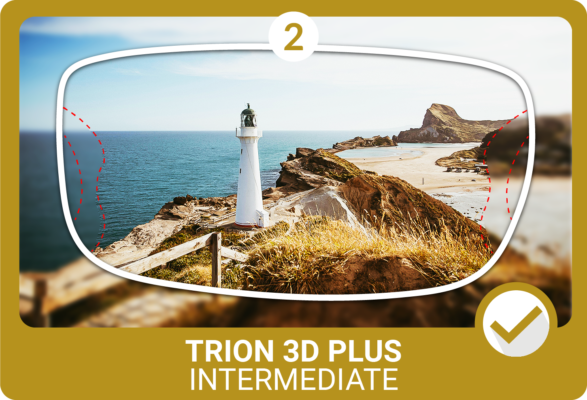 Progressive Lens Trion 3D Plus intermediate comparison