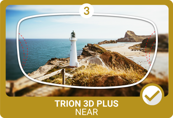 Progressive Lens Trion 3D Plus near comparison