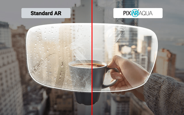 Standard AR versus PIXAR Aqua anti-fog